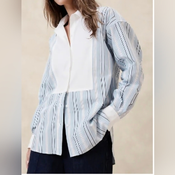 Banana Republic Tops - Banana Republic Oversized Tuxedo Shirt